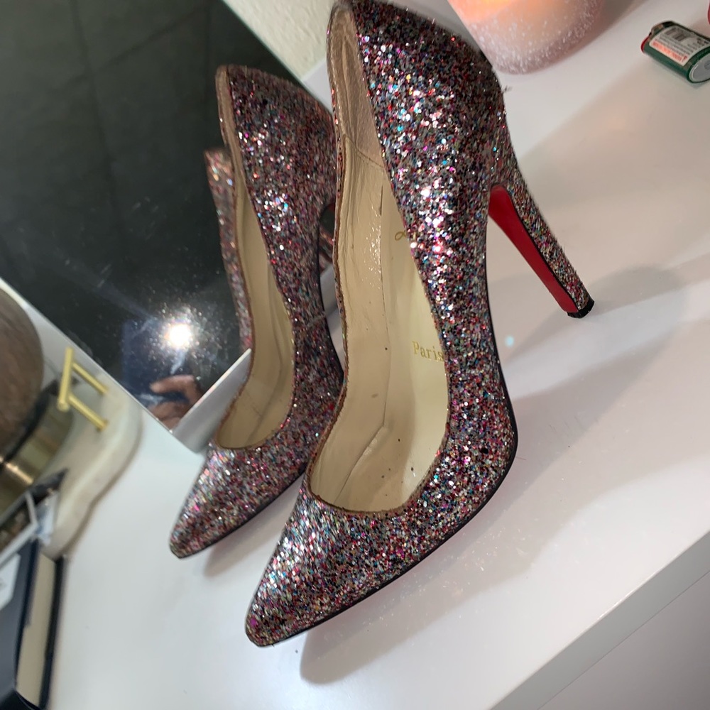 Christian Louboutin Glitter Red Bottom Heels